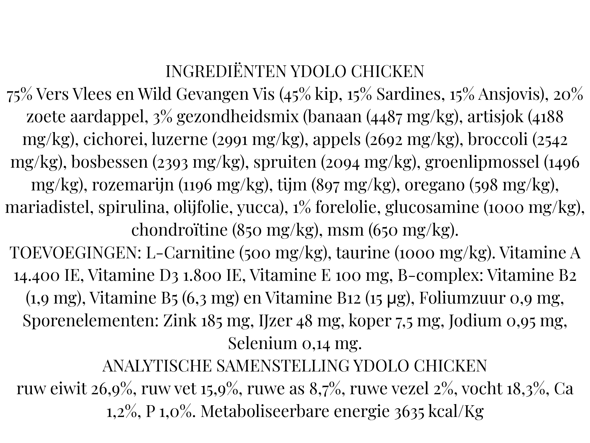 YDOLO Healthy & Pure Chicken