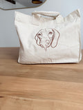 Geborduurde Canvas Shopper