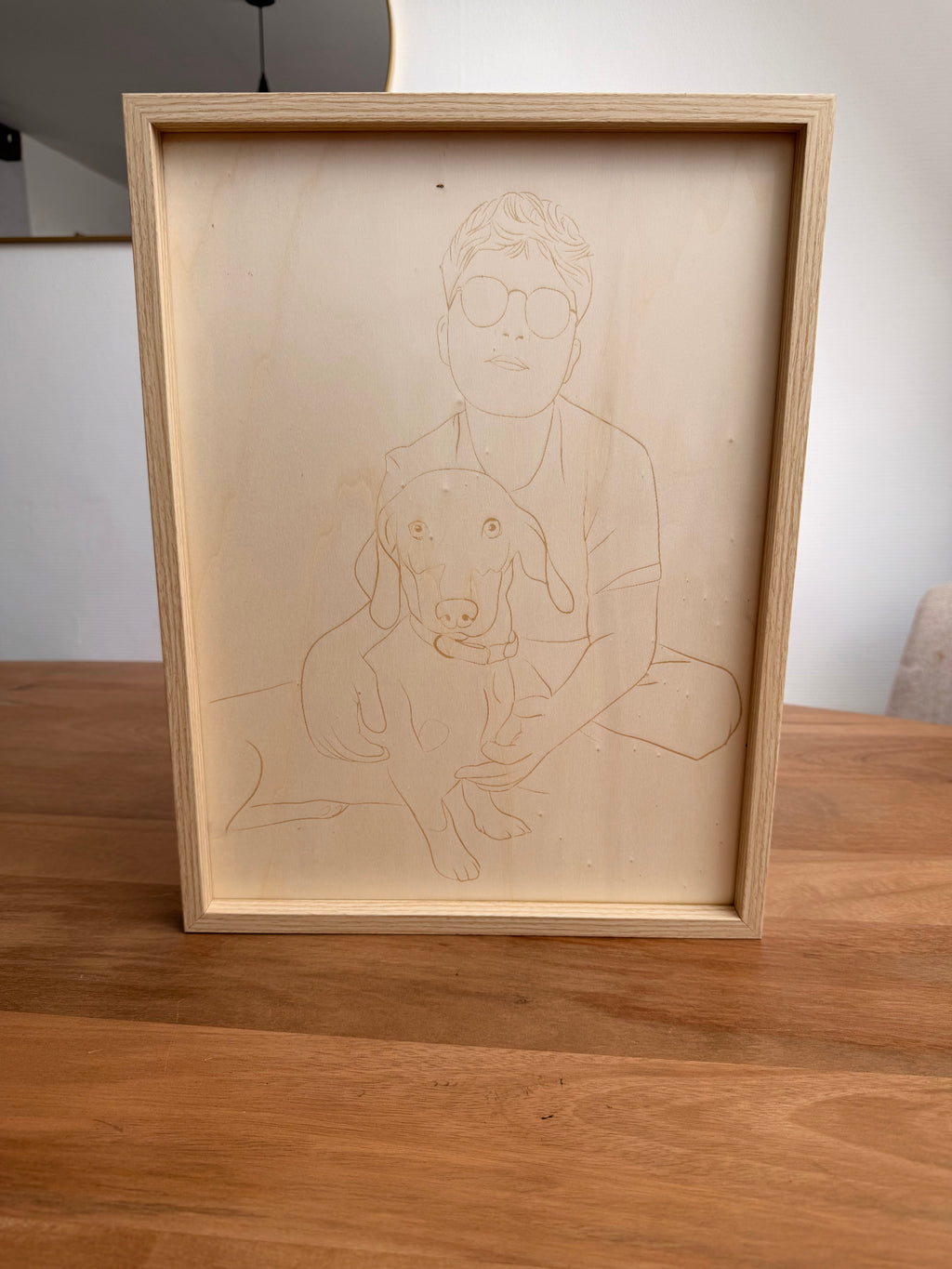 Signature Portrait op hout