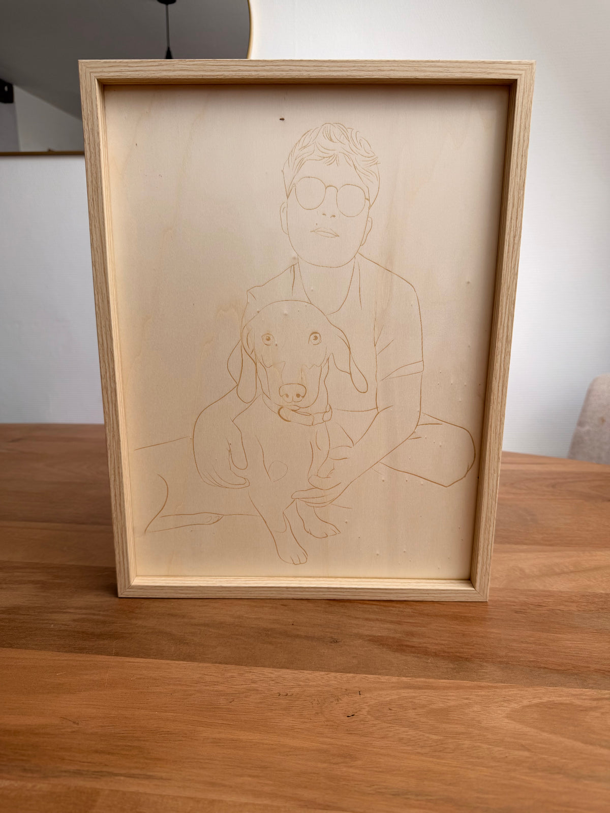 Signature Portrait op hout