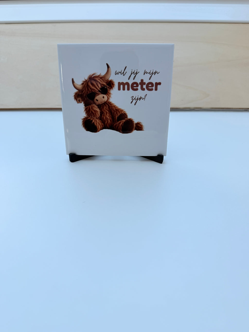 Wil jij mijn meter/peter zijn? | Tegeltje met houder